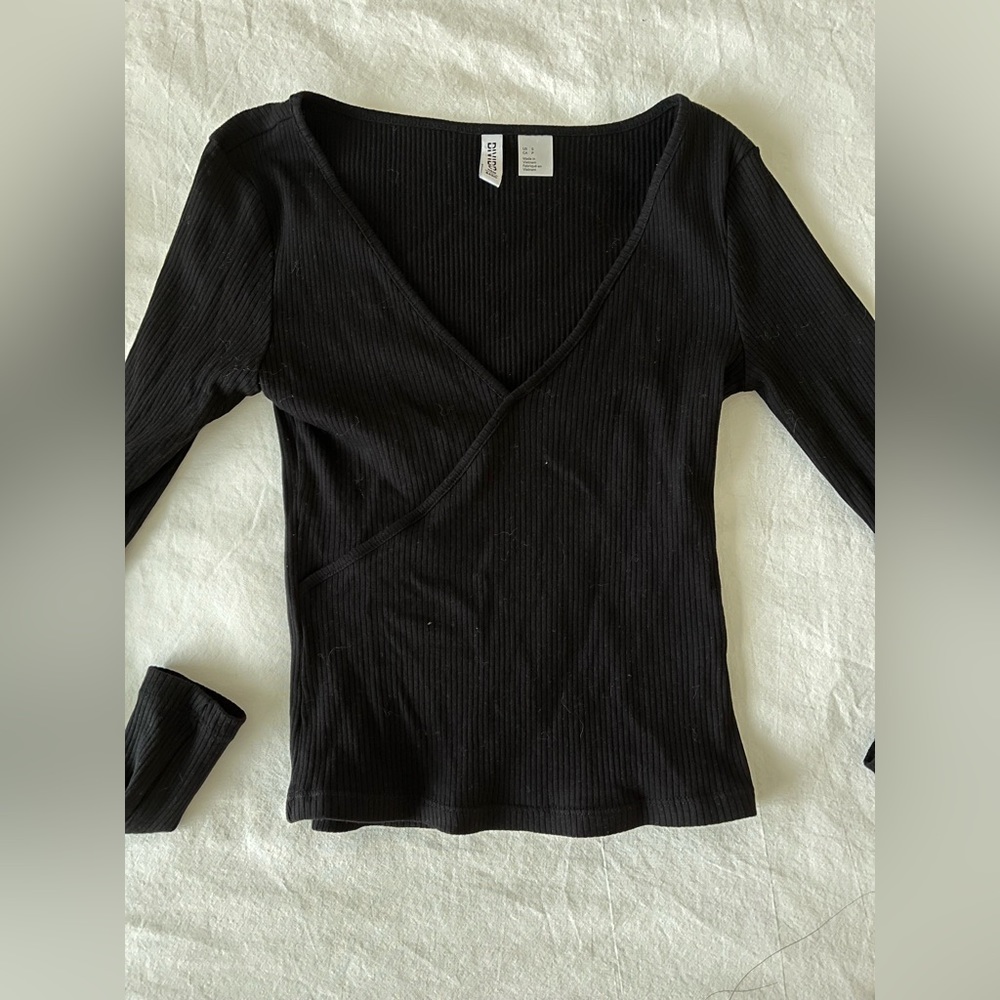 Black V Neck Top
